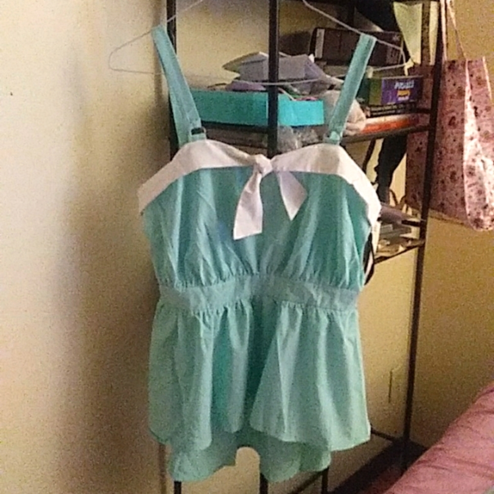 Tie Knot Peplum Tank Top, XXXL/Size 14
